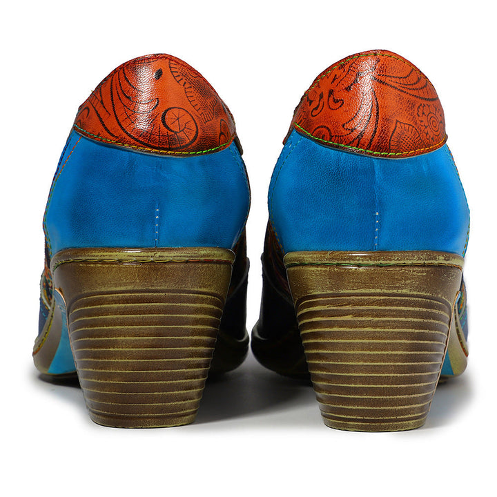 Bohemian Flower Painted  Brogue Shoes
