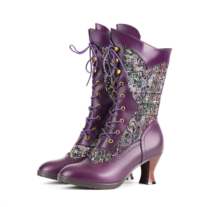 Victorian Elegance Mid-Calf Boots