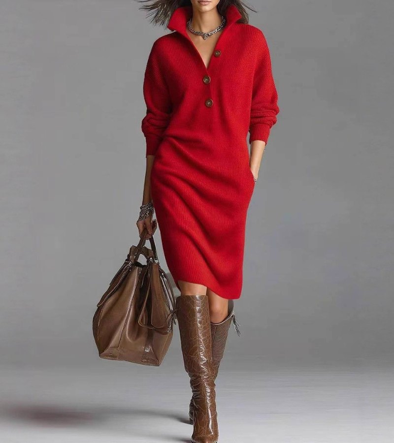 Maud™ | Elegant knitted dress