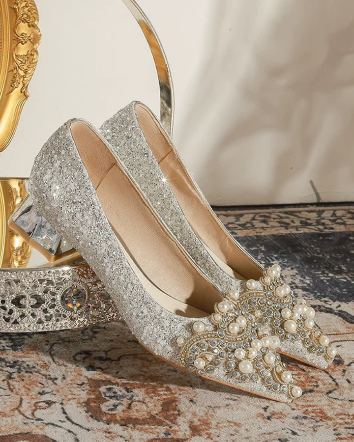 Sadb Pearl Glitter Pumps