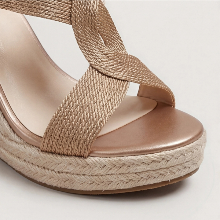 Noelle | Knit Open Toe Heels