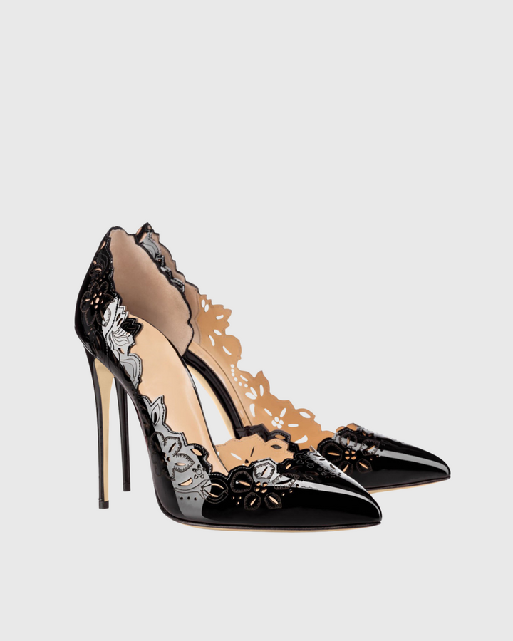 Ariya | Women's Cutout Pattern Pumps in Black