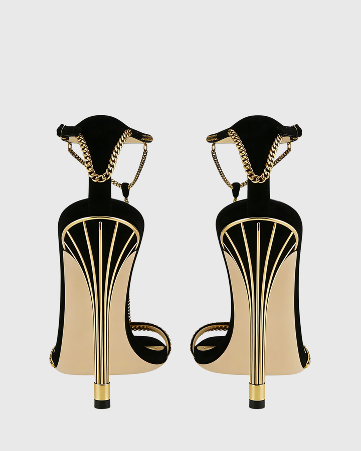 Bailee Vintage Chain T Strap Sandals