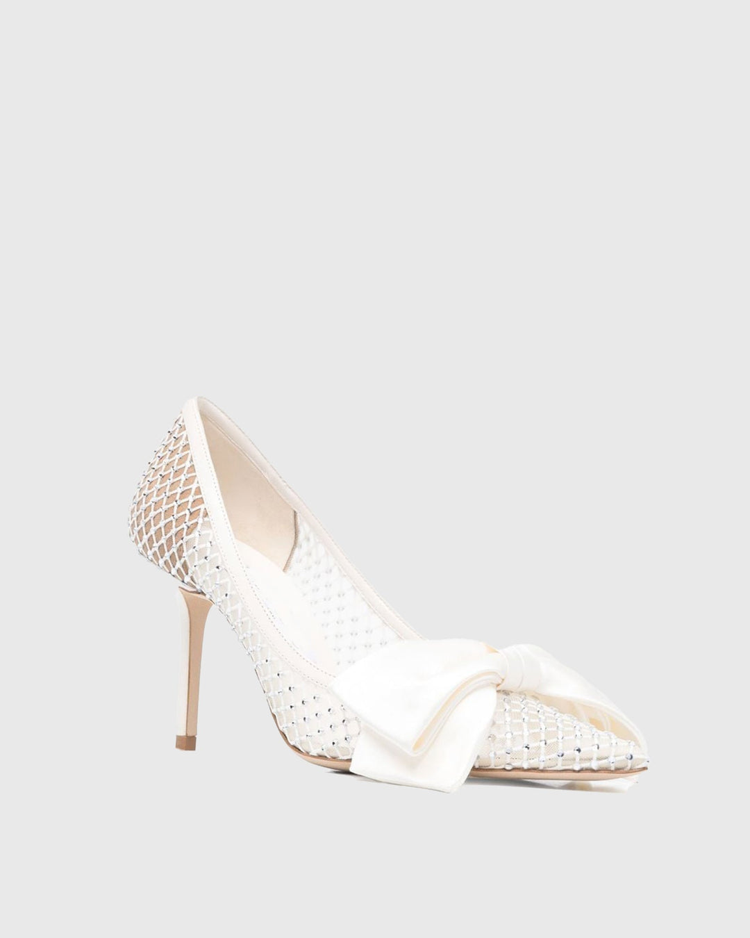 Betta Bow Embellished Mesh Pumps