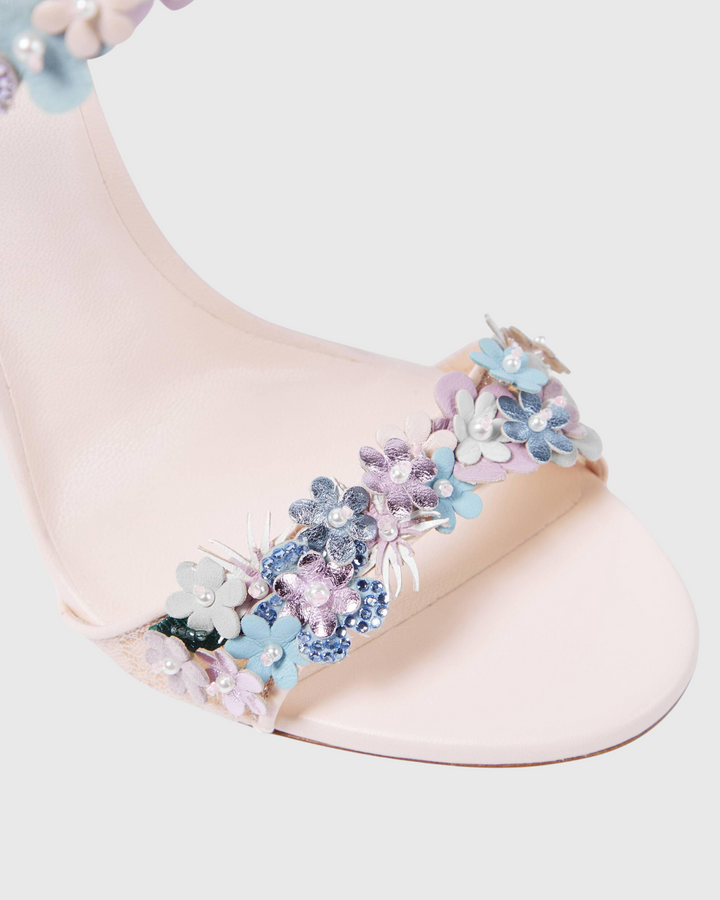 Elisa | Women's Multicolor Flower Lace-Up Sandals