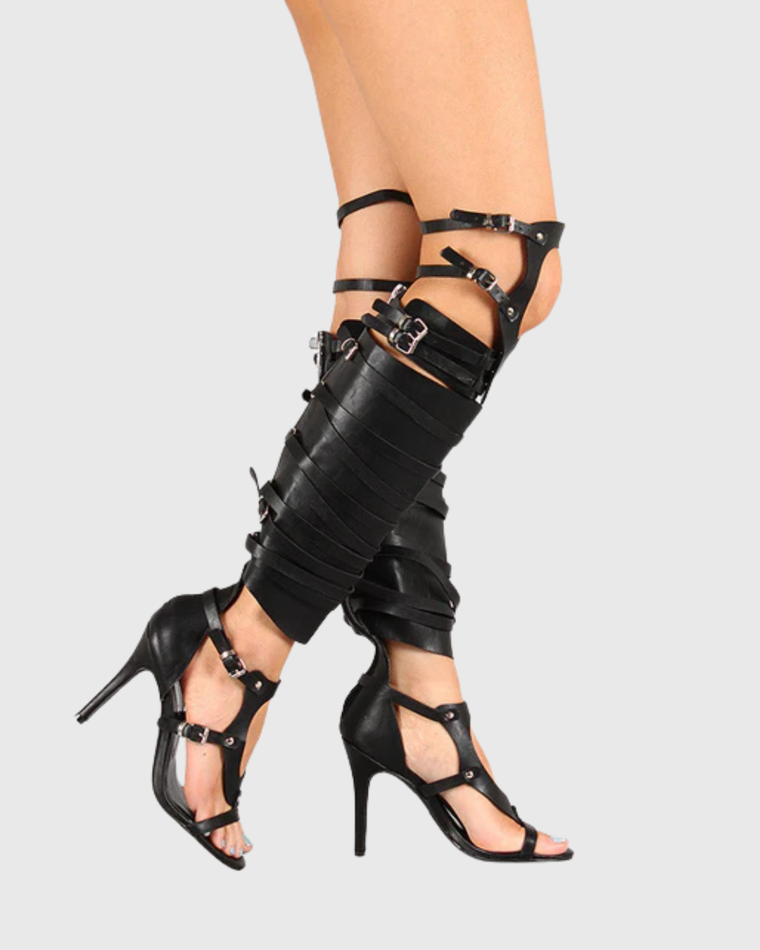 Eloy | Women's Leg Wrap Gladiator Sandals in Black