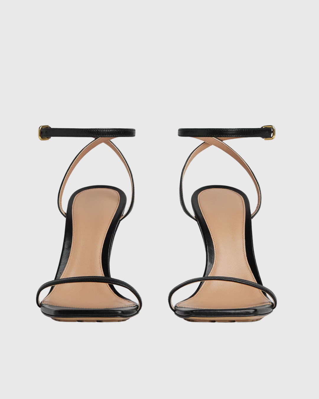 Fiamma | Women's Metal Knot Heeled Sandals in Black