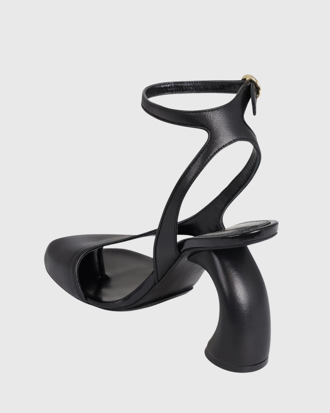 Fina | Women's Split Toe Sculptural Heel Sandals in Black
