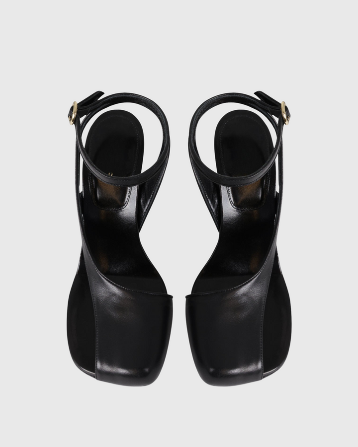 Fina | Women's Split Toe Sculptural Heel Sandals in Black