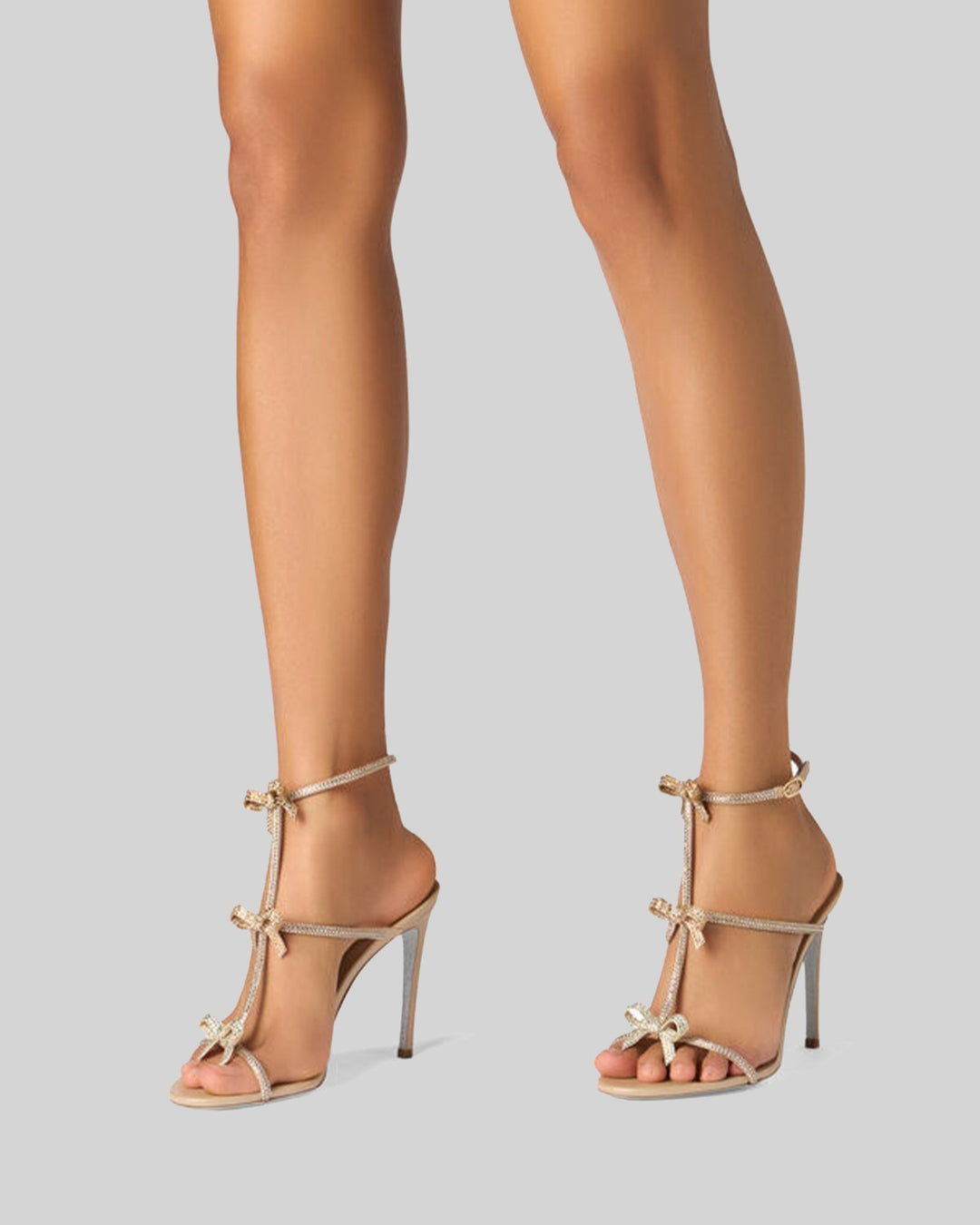 Ilaria | Women's Rhinestone Bow Strap Heeled Sandals
