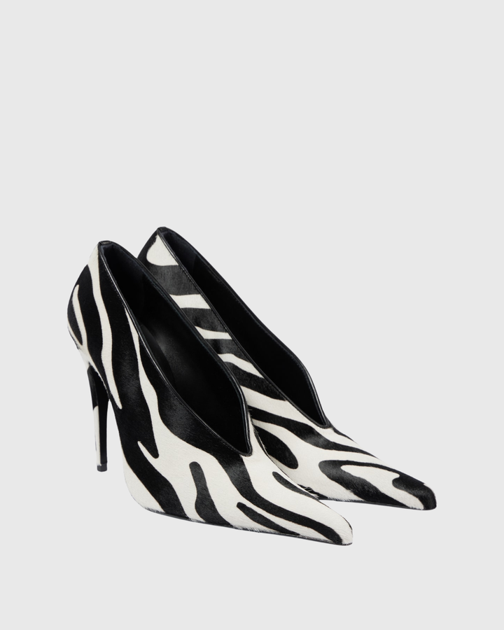 Isotta | Women's Faux Leather Zebra Print Pumps
