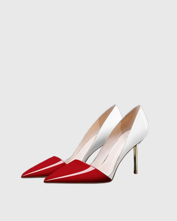 Itala | Women's Splicing Leather Pumps