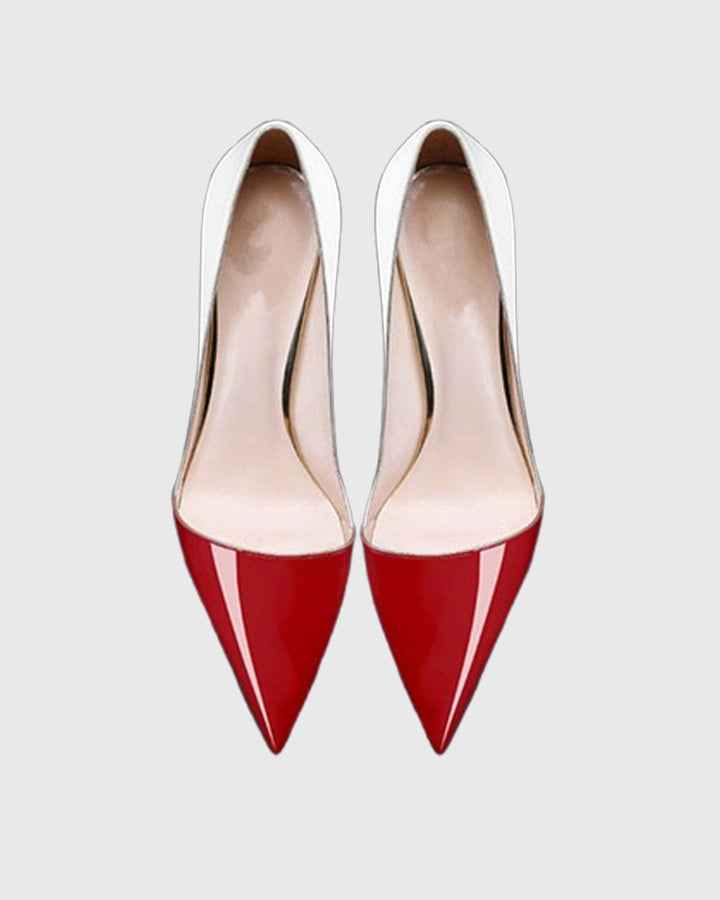 Itala | Women's Splicing Leather Pumps