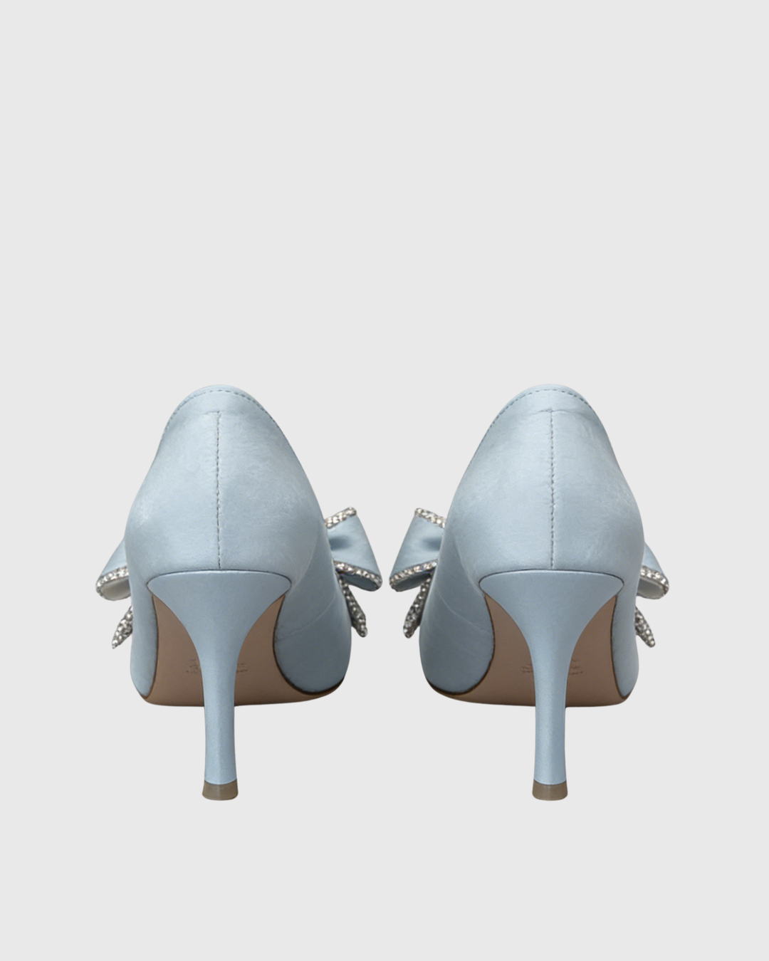 Kia Rhinestone Bow Pumps In Sky