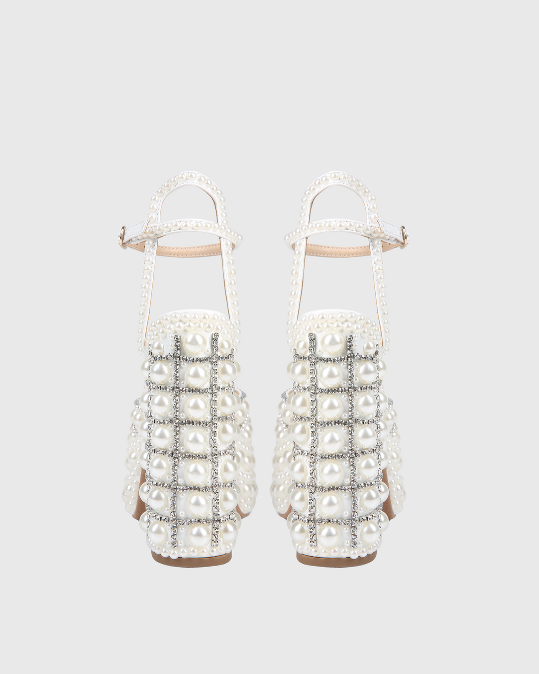 Liviana | Women's Rhinestone Pearl Platform Strap Sandals