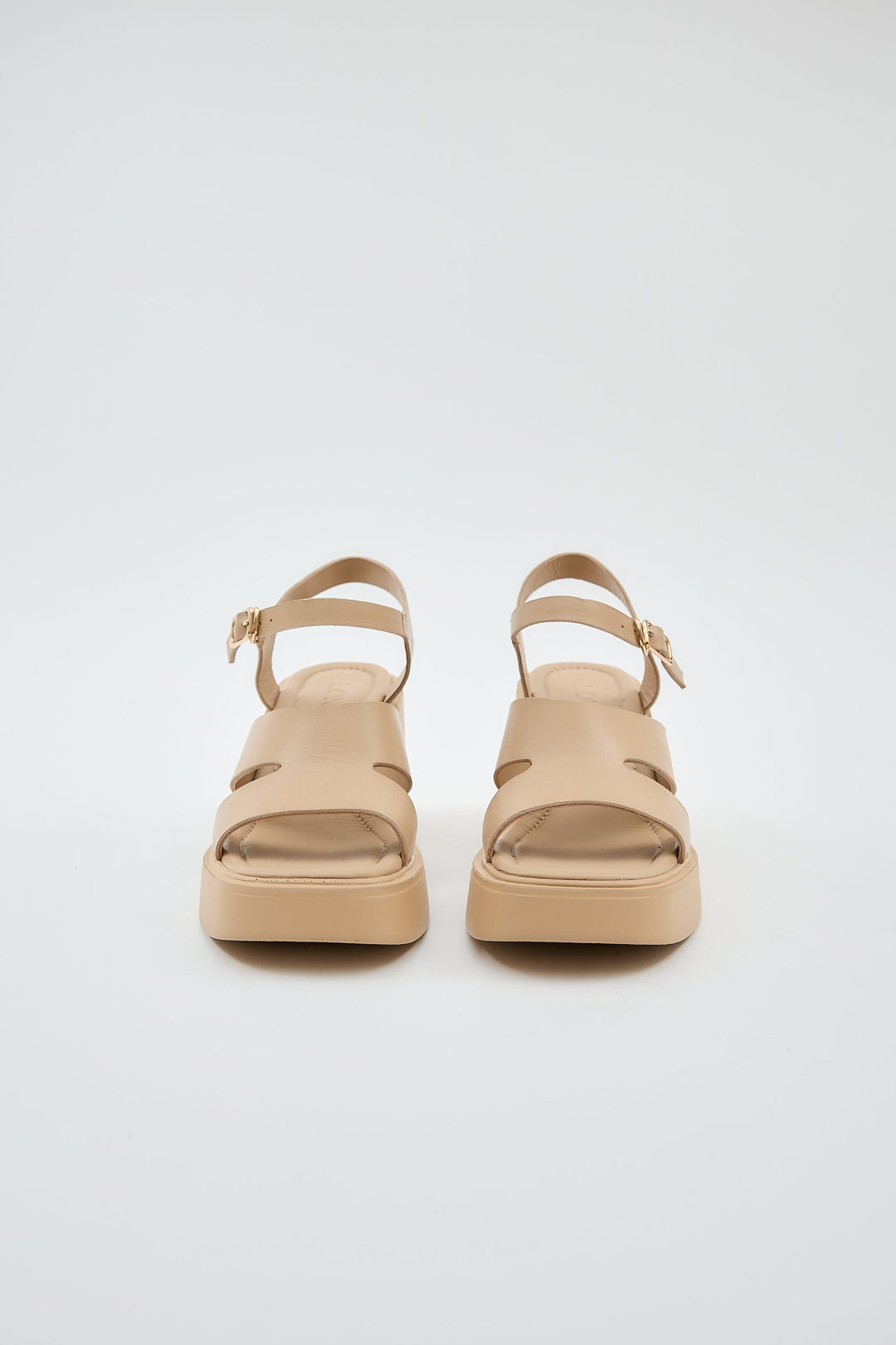 Giri | Women's Square Toe Slip-On Mules in Beige