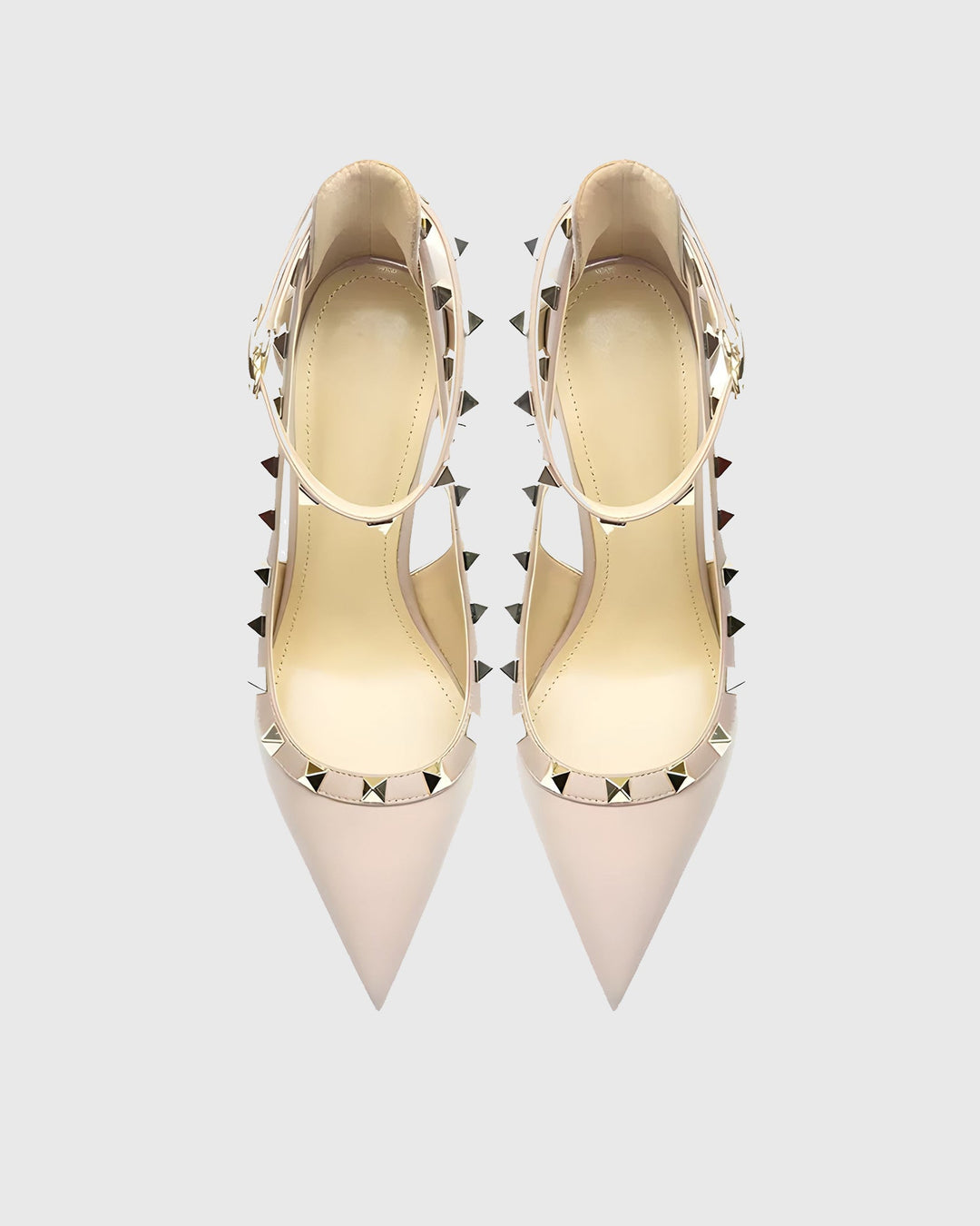 Nella | Women's Rivet Cutout Strap Pumps in Pink