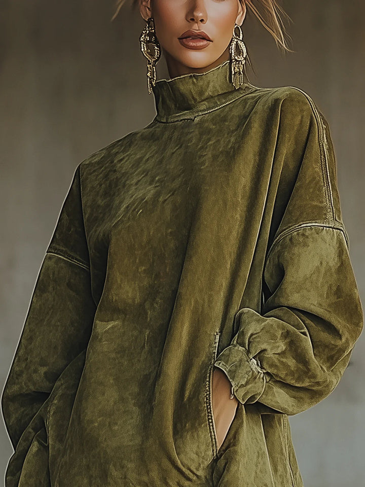 Faja | Cozy Suede Fringe Dress