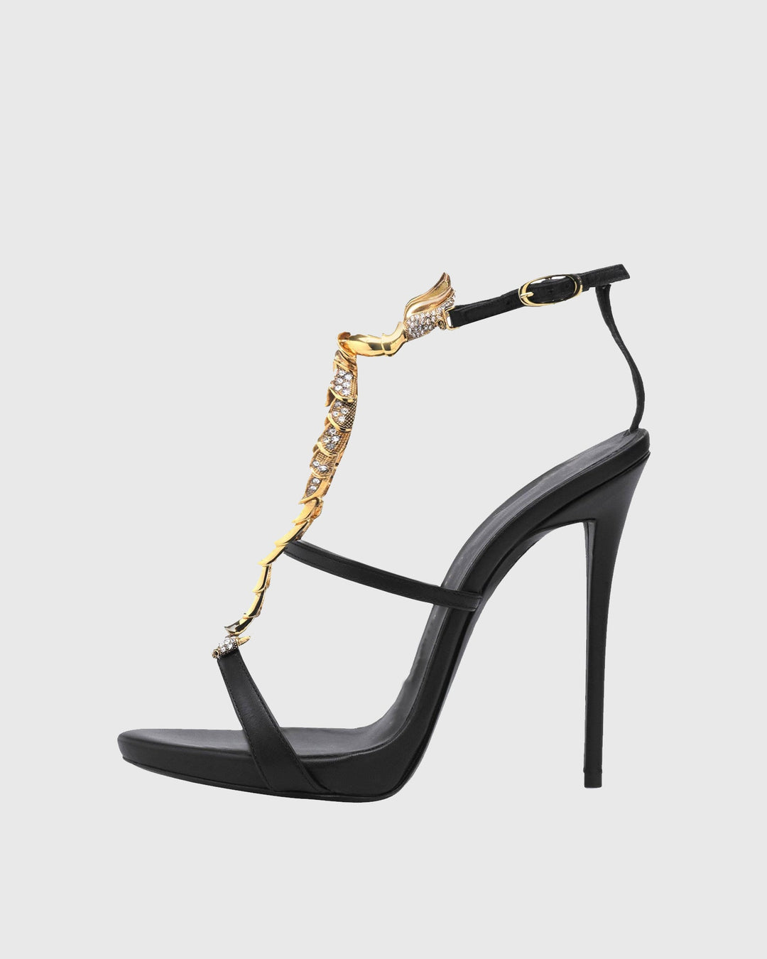 Pia | Women's Rhinestone Scorpion Strap Heeled Sandals