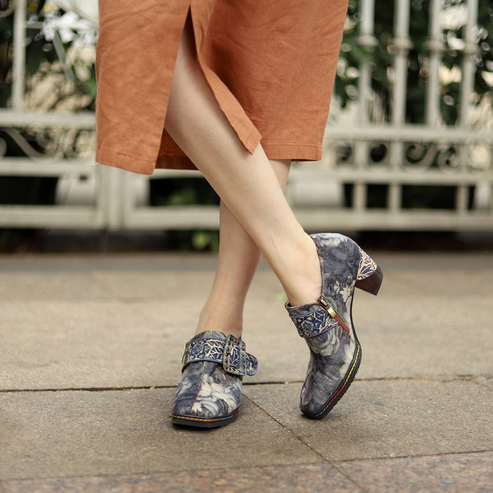 Hand-painted Genuine Leather Pumps