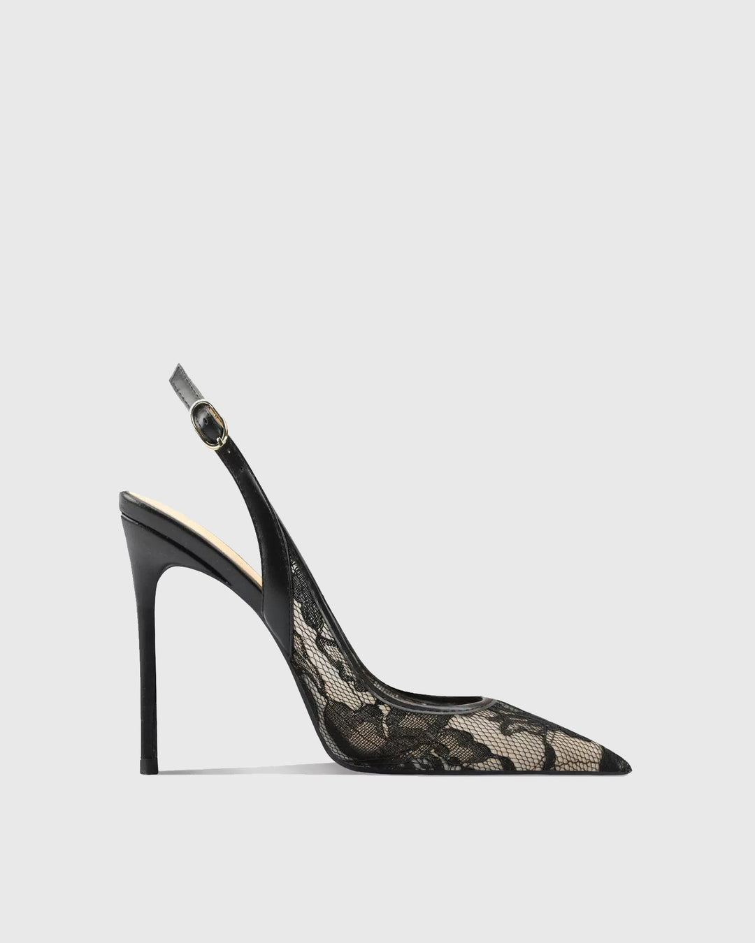 Saidi | Women's Lace Slingback Pumps in Black
