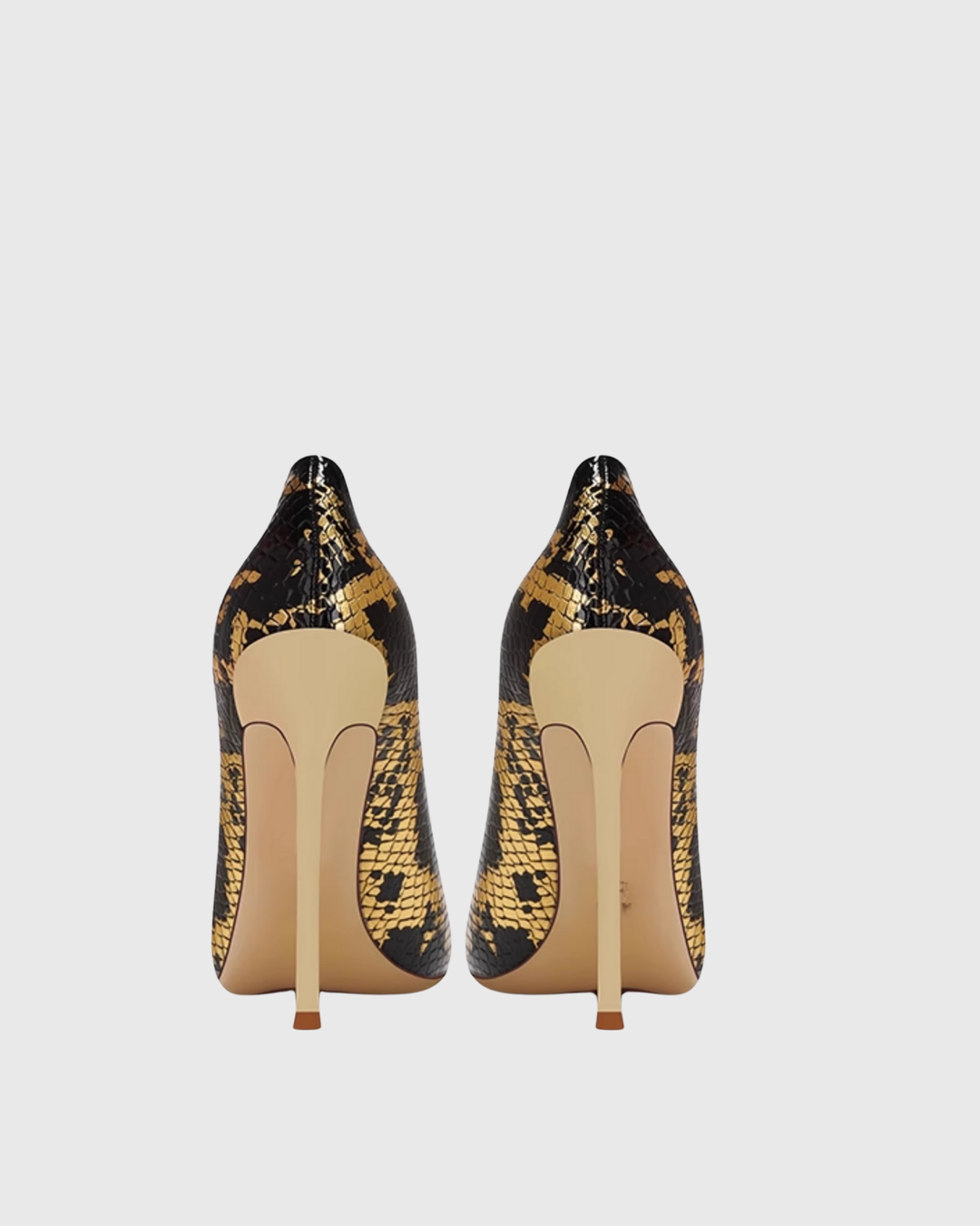 Sidney | Women's Snake Texture Pumps in Black