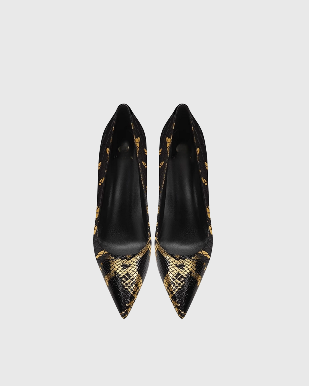 Sidney | Women's Snake Texture Pumps in Black