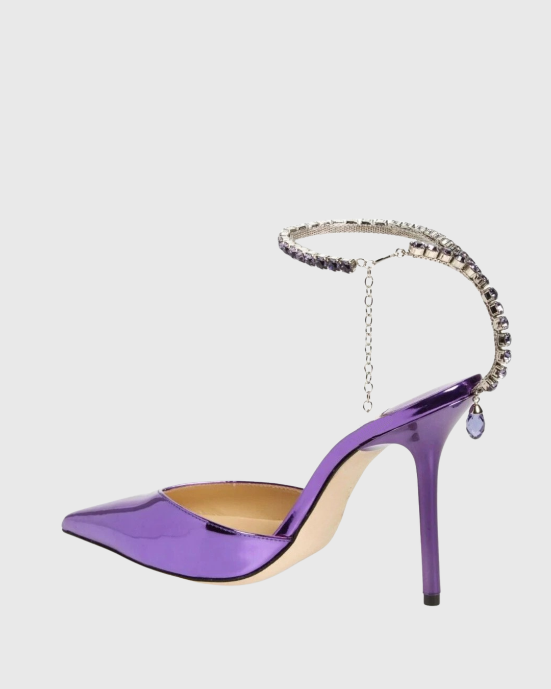 Silva | Women's Metallic Rhinestone Pumps in Purple