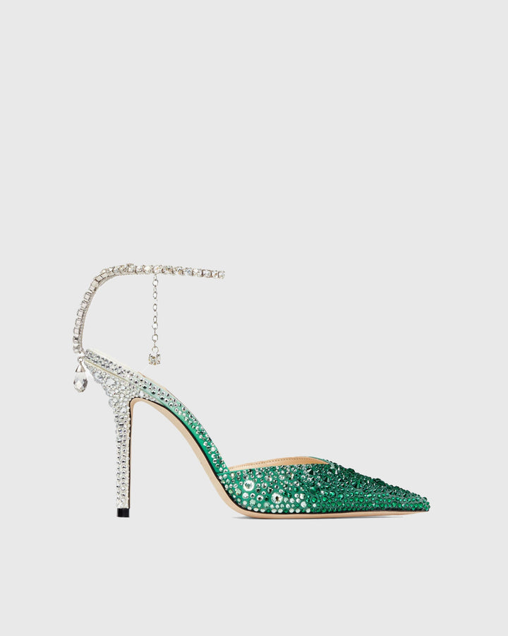 Silva | Women's Rhinestone Pumps in Dark Green