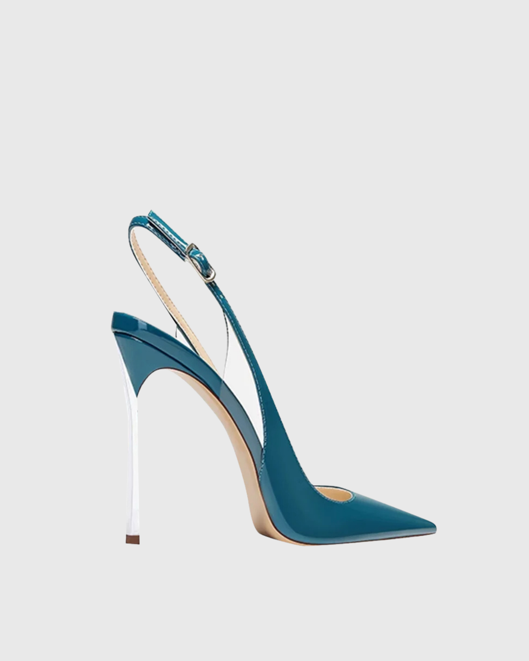 Sylvie | Women's Patent Leather Slingback Pumps in Blue