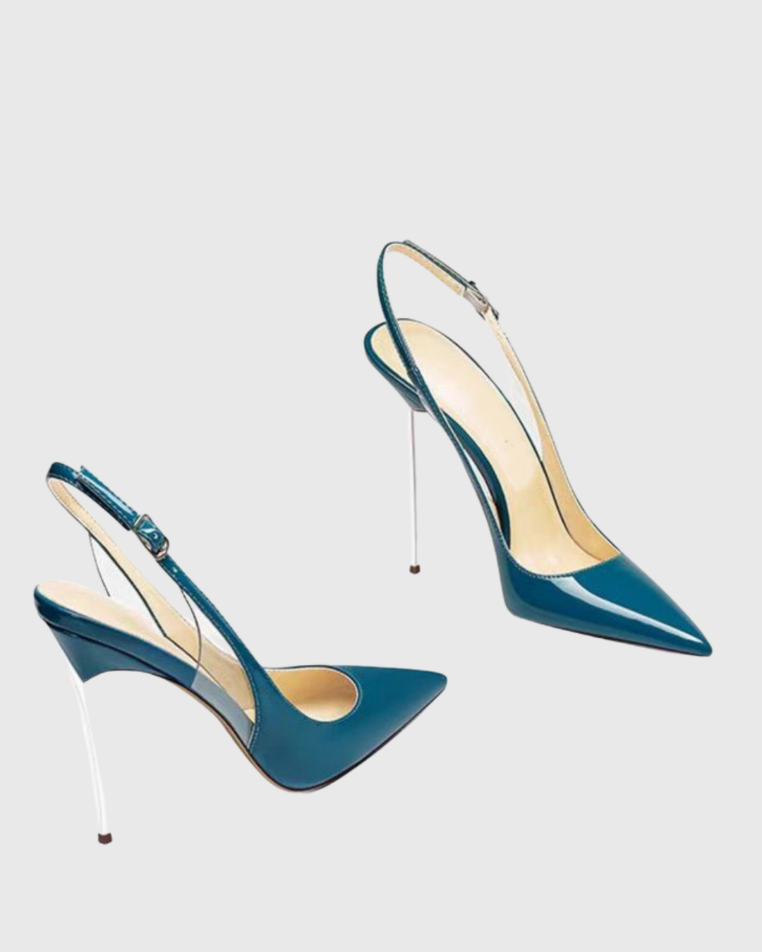 Sylvie | Women's Patent Leather Slingback Pumps in Blue