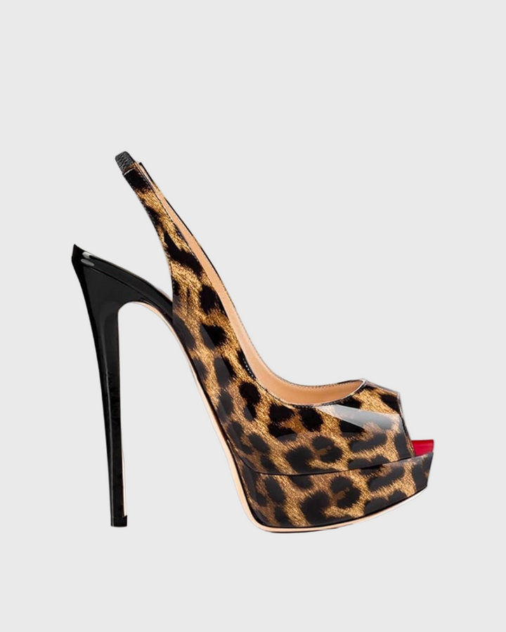 Tove | Women's Leopard Print Slingback Platform Sandals