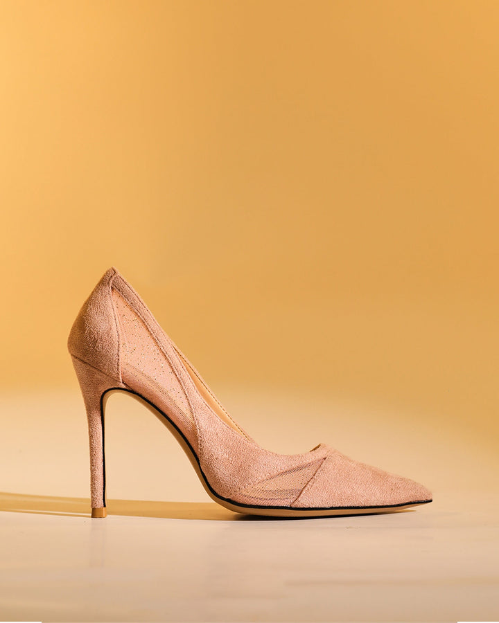 Varda | Women's Mesh Panel Pumps in Pink