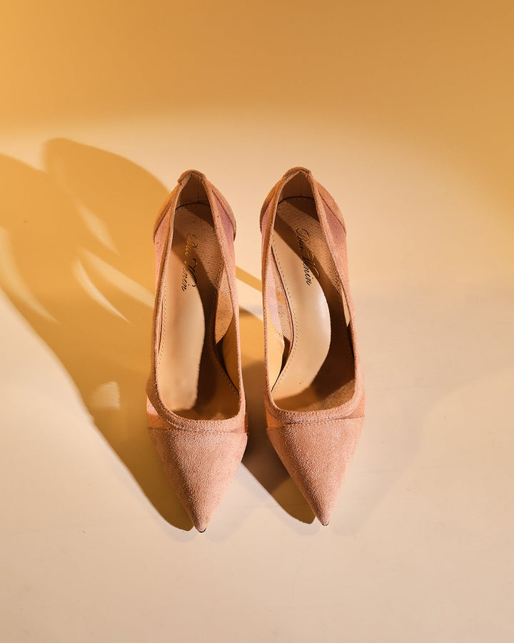 Varda | Women's Mesh Panel Pumps in Pink