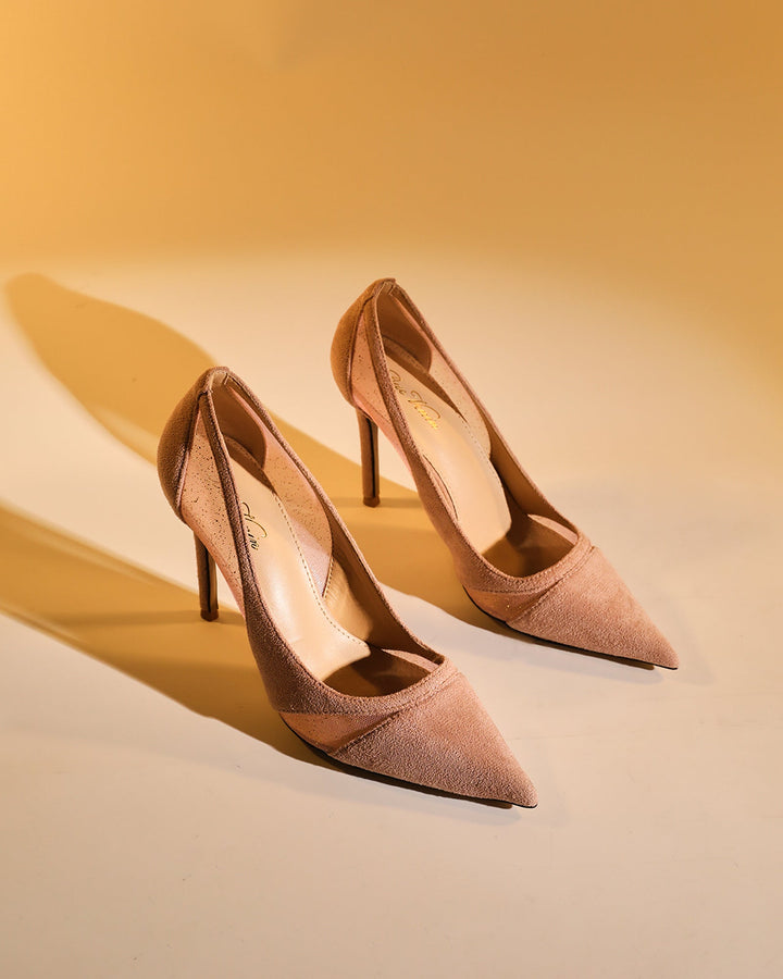 Varda | Women's Mesh Panel Pumps in Pink