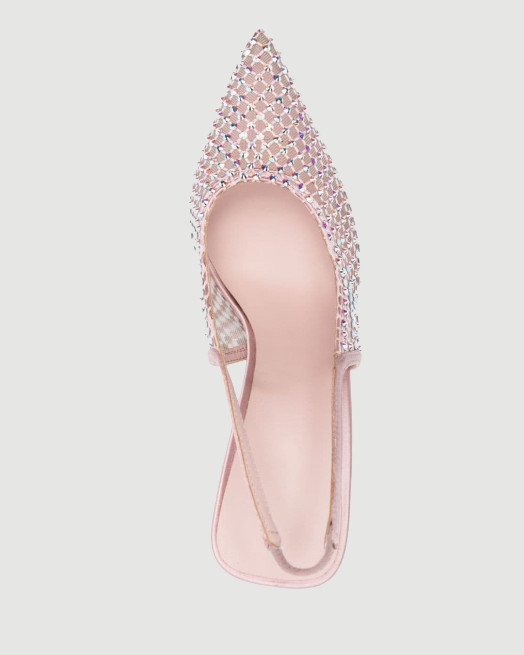 Vivia | Women's Rhinestone Mesh Slingback Pumps in Pink