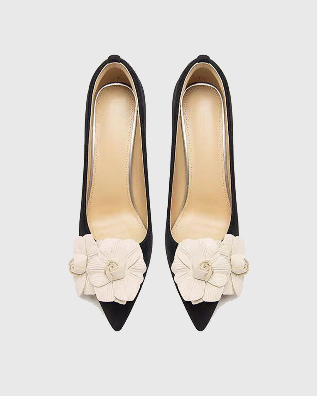 Yasmin | Women's Twin Flower Velvet Pumps