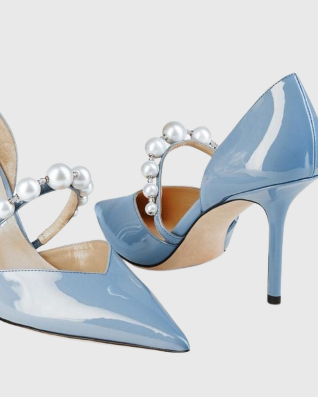 Yelena | Women's Pearl Strap Pumps in Blue