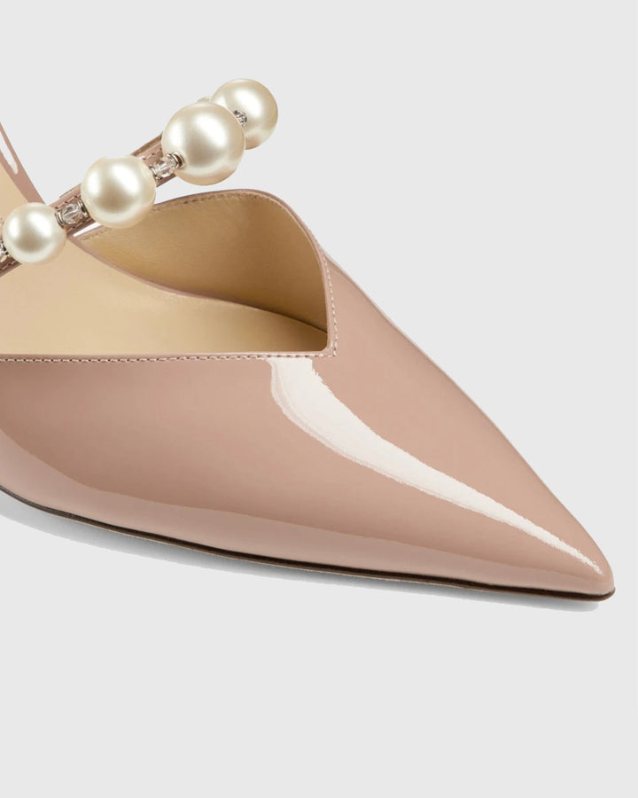 Yelena | Women's Pearl Strap Pumps in Pink