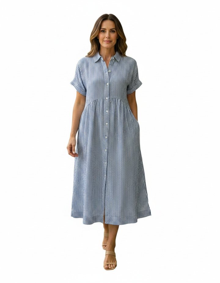 Amara | Women's Striped Flowy Maxi Dress
