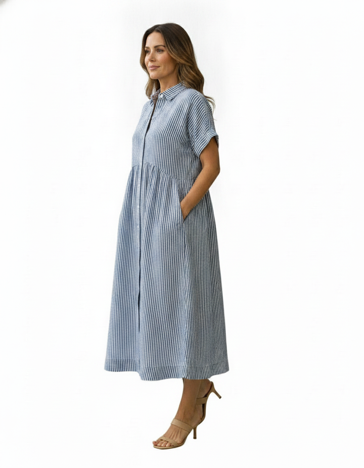 Amara | Women's Striped Flowy Maxi Dress