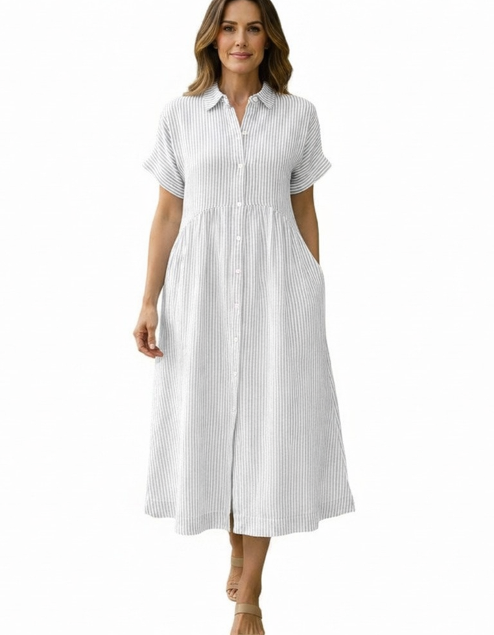 Amara | Women's Striped Flowy Maxi Dress