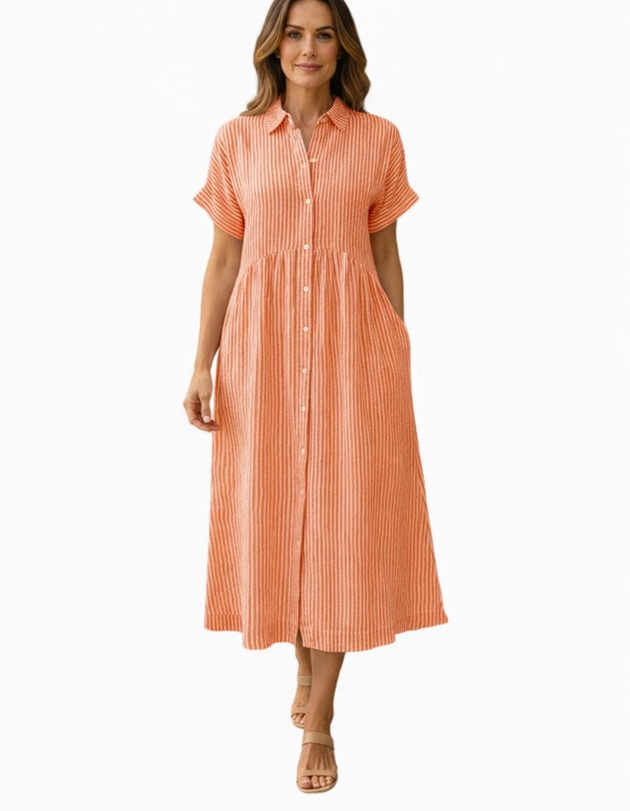 Amara | Women's Striped Flowy Maxi Dress