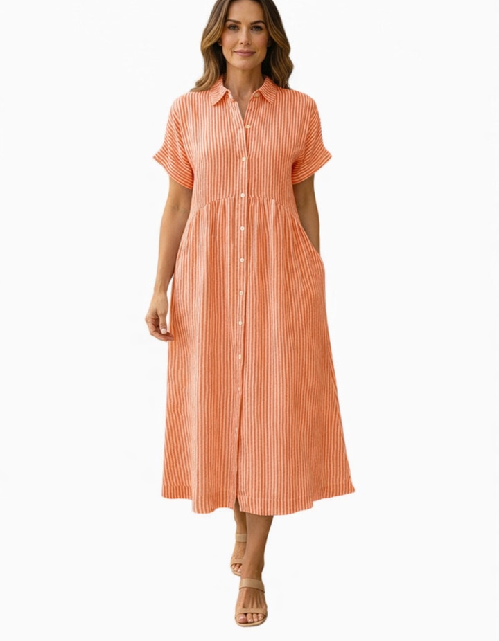 Amara | Women's Striped Flowy Maxi Dress