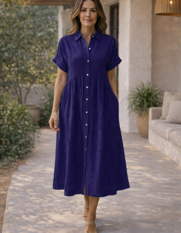 Amara | Women's Striped Flowy Maxi Dress
