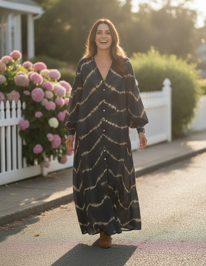 Amelie | Women's Boho Striped Maxi Dress
