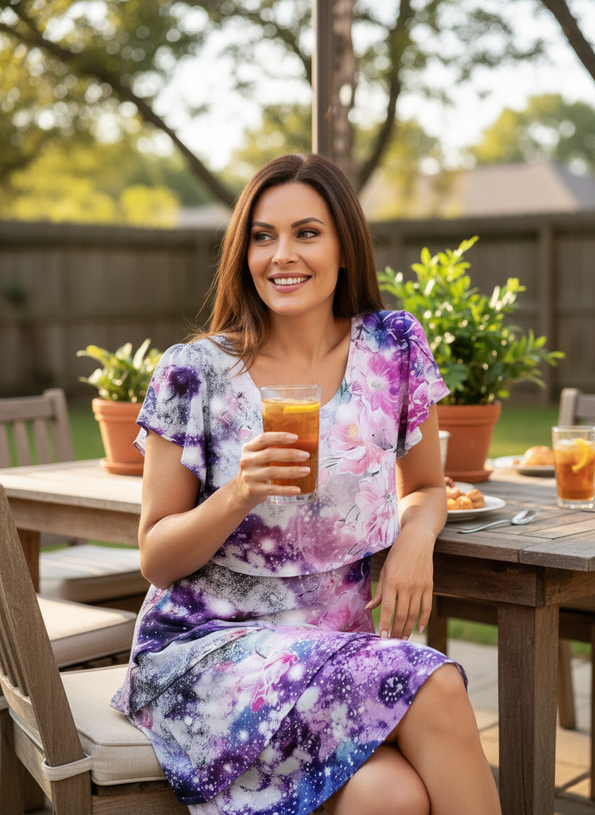 Angel | Women's Ruffle Hem Midi Dress