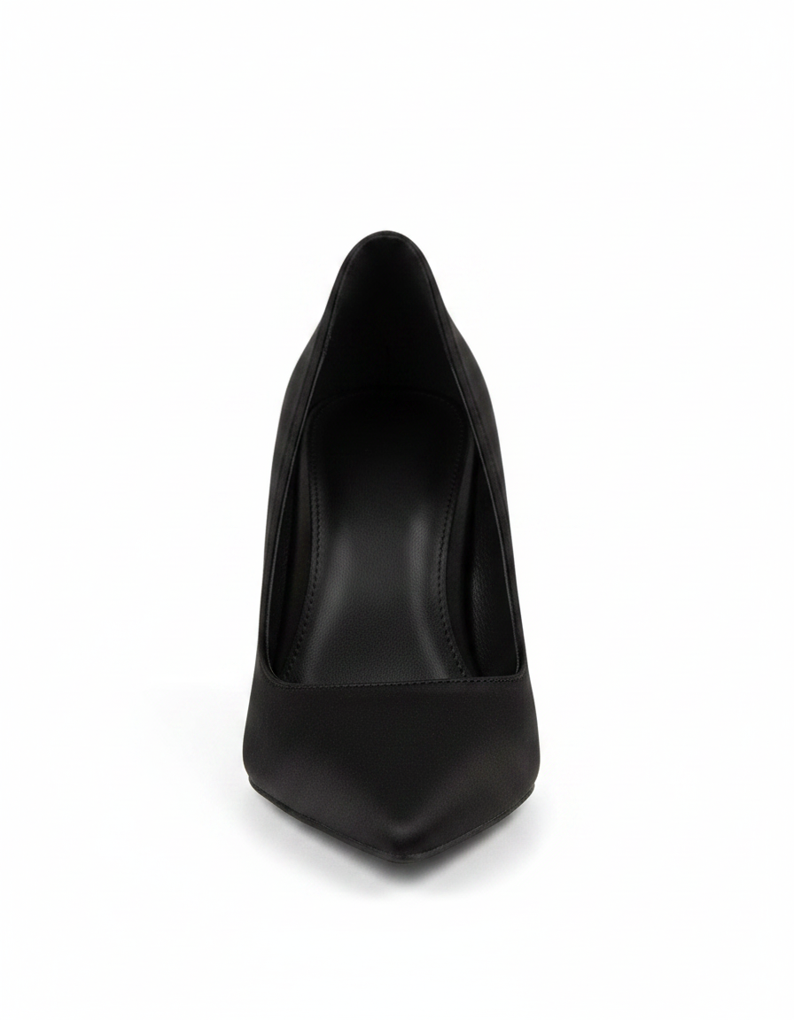 Blair | Women's Metal Flower Heeled Pumps in Black