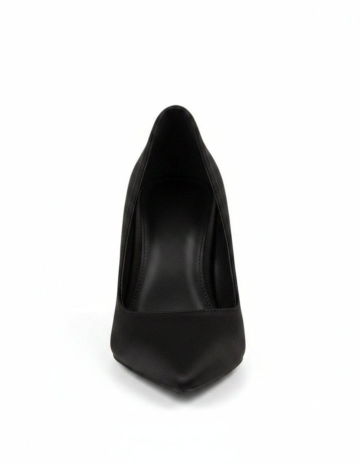 Blair | Women's Metal Flower Heeled Pumps in Black
