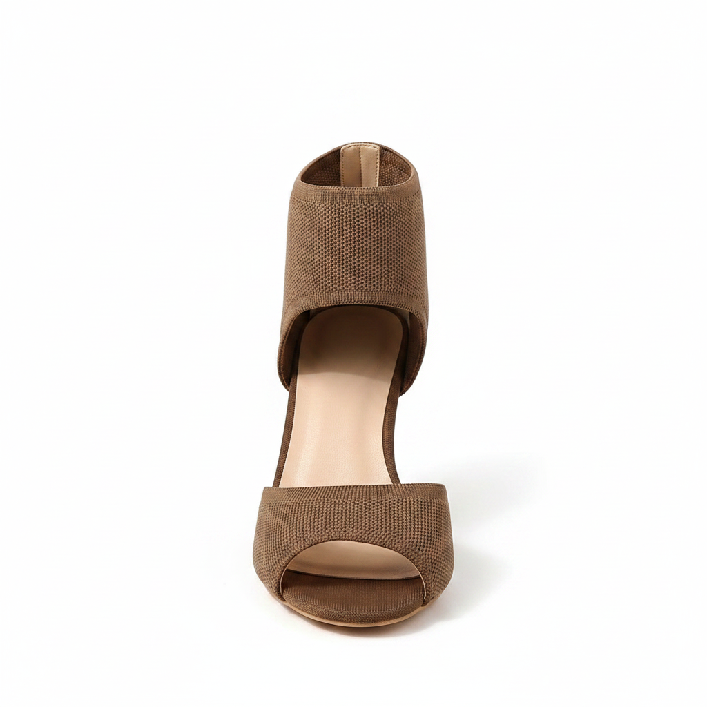 Camille | Women's Stretch Open Toe Heeled Pumps